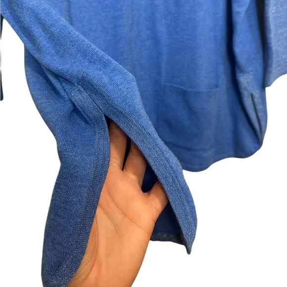 Lilly Pulitzer | Cobo Blue Pull Over Boatneck Oversized Sweater With Pockets | S - Picture 4 of 8